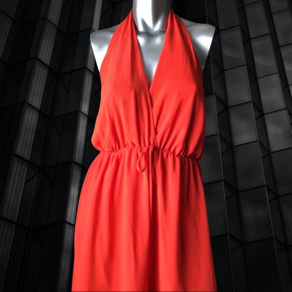 High Low Double Zero Asymmetrical Midaxi Halter Dress - Picture 3 of 9